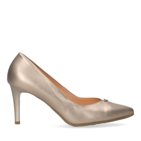 Beige leather pumps 6615 Bioeco by Arka