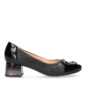 Black Leather Pumps 6631 Bioeco by Arka