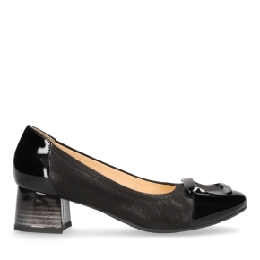 Black Leather Pumps 6631 Bioeco by Arka