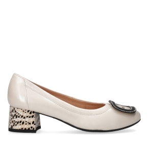 Pearl leather pumps 6641 Bioeco by Arka