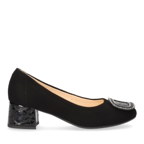 Black suede pumps 6641 Bioeco by Arka