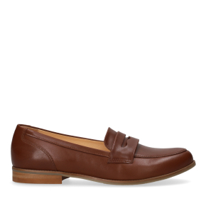 Brązowe skórzane mokasyny 6801 Bioeco by Arka