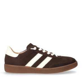 Brązowo-białe skórzane buty sportowe 6815 Bioeco by Arka