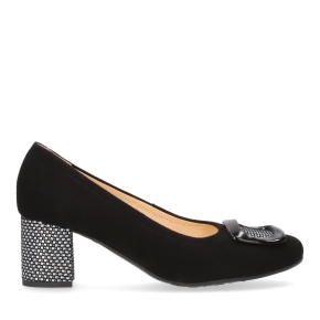 Black Suede Pumps 6821 Bioeco by Arka