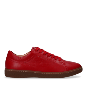 Czerwone skórzane sneakersy 6882 Bioeco by Arka