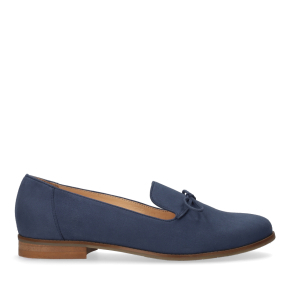 Niebieskie welurowe mokasyny 6902 Bioeco by Arka