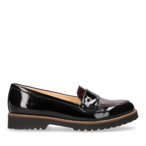 Czarne lakierowane mokasyny  6908 Bioeco by Arka