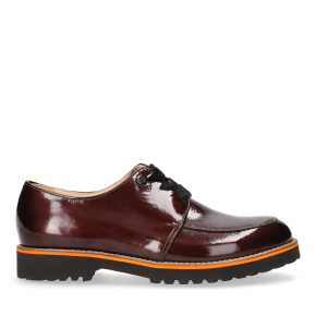 Bordowe lakierowane półbuty 6951 Bioeco by Arka