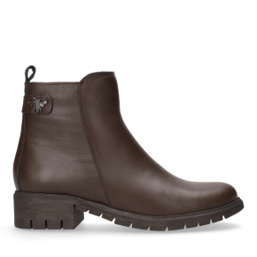 Brązowe skórzane botki 7310 Bioeco by Arka