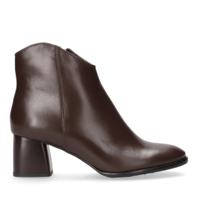 Brązowe skórzane botki 7700 Bioeco by Arka