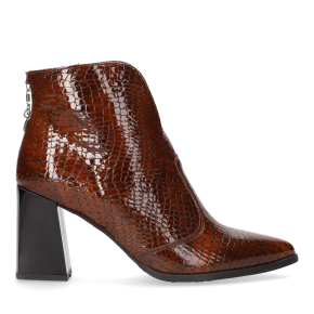 Brązowe skórzane botki 7758 Bioeco by Arka