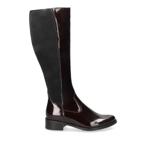 Bordowe lakierowane kozaki ze streczem 7770 Bioeco by Arka