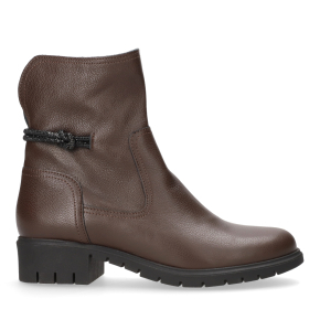 Brązowe skórzane botki 7878 Bioeco by Arka