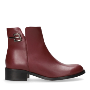 Bordowe skórzane botki 7893 Bioeco by Arka