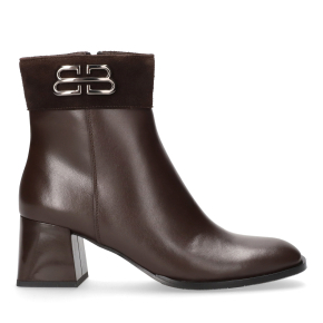 Brązowe skórzane botki 7909 Bioeco by Arka