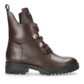 Brązowe skórzane botki 7914 Bioeco by Arka