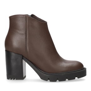 Czekoladowe skórzane botki 7987 Bioeco by Arka