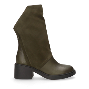 Zielone skórzane botki 7991 Bioeco by Arka