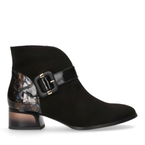Czarne welurowe botki 8038 Bioeco by Arka