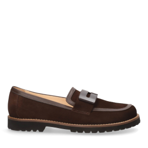 Czekoladowe welurowe mokasyny Barefoot 1058 Bioeco by Arka