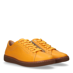Żółte skórzane sneakersy 6882 Bioeco by Arka