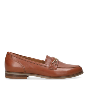 Brązowe skórzane mokasyny 6542 Bioeco by Arka