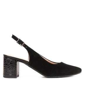 Black suede sandals