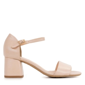 Beige leather sandals