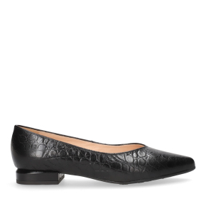 Czarne skórzane baleriny 6092 Bioeco by Arka